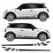 Chequered Flag Side Stripe Vinyl Decal Sticker Graphics Kit Compatible with Mini Cooper F56 Models including Cooper S, One & JCW.