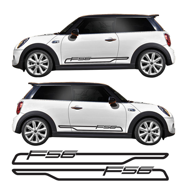 GP Style Side Stripe Vinyl Decal Sticker Graphics Kit Compatible with Mini Cooper F56 Models including Cooper S, One & JCW.