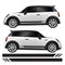 Fade Slash Cut Side Stripe Graphic Stickers For F56 Mini Cooper S One JCW BMW