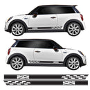 Chequered Flag Union Jack Stripe Vinyl Decal Sticker Graphics Kit Compatible with Mini Cooper F56 Models including Cooper S, One & JCW