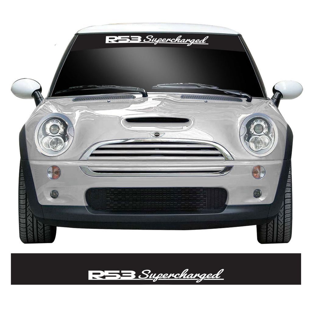Mini R53 Decals R53 Supercharged Mini Cooper Windscreen Sunstrip | Concept Graphics