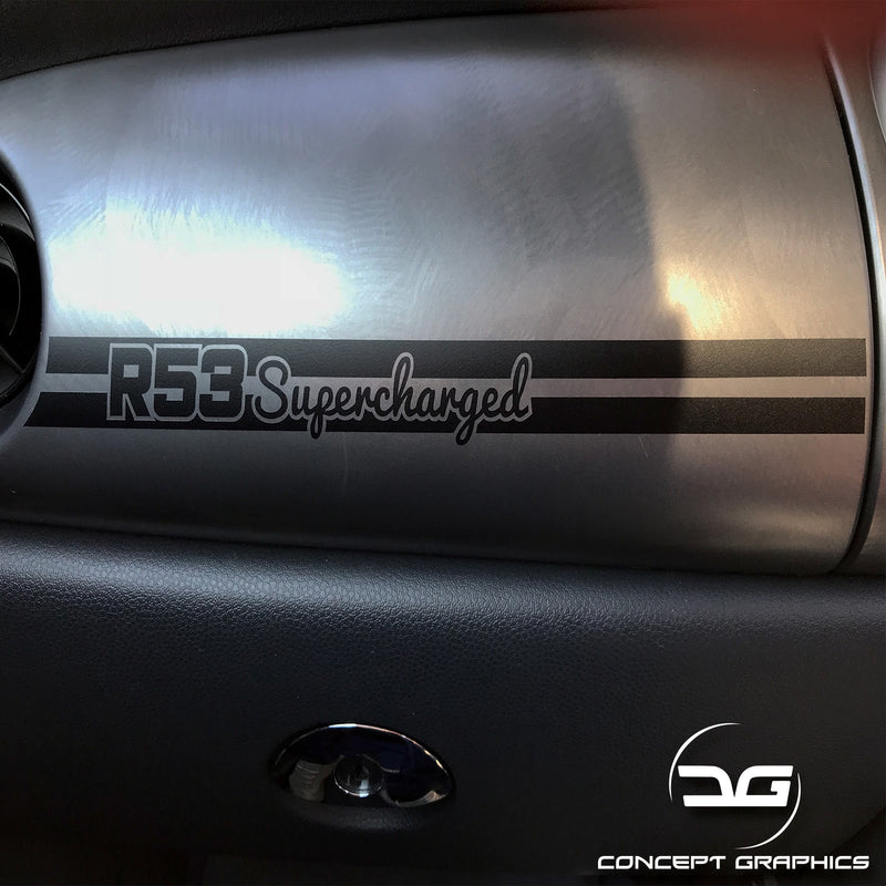 Mini Cooper S R53 Supercharged Dashboard Sticker | Concept Graphics
