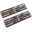 Supercharged Union Jack Car 3D Domed Gel Decal Badge Wing Fits Mini Cooper S R53