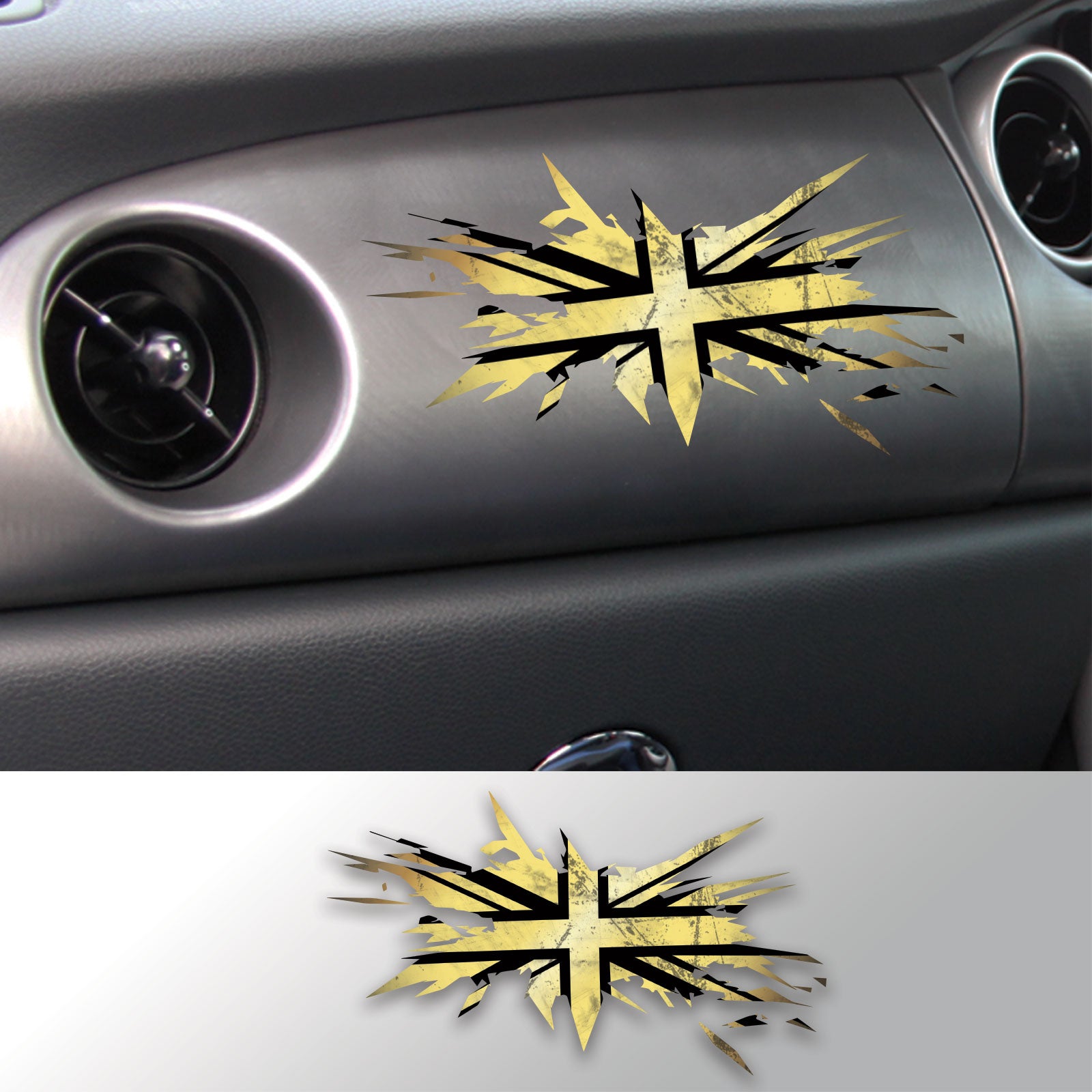 Mini Cooper S R53 Union Jack Dashboard Sticker | Concept Graphics