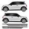 Sport Pin Stripe Side Vinyl Decal Sticker Graphics Kit Compatible with Mini Cooper F56 Models including Cooper S, One & JCW