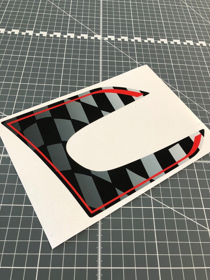 Mini Cooper F55, F56 & F55 Chequered Flag Side wing inlay stickers