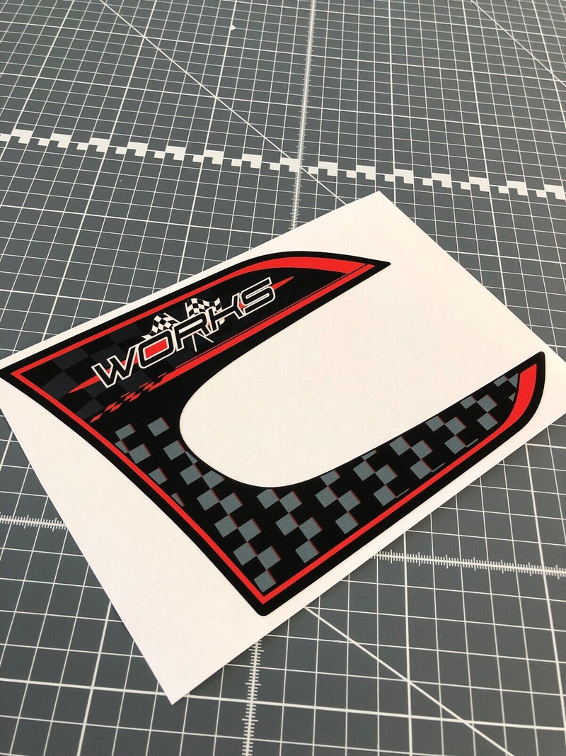Mini Cooper F55, F56 & F55 Works Flag Side wing inlay stickers