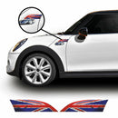 Mini F56 Gen 3 2014 Onwards Union Jack Worn Effect Side Wing Decal Stickers