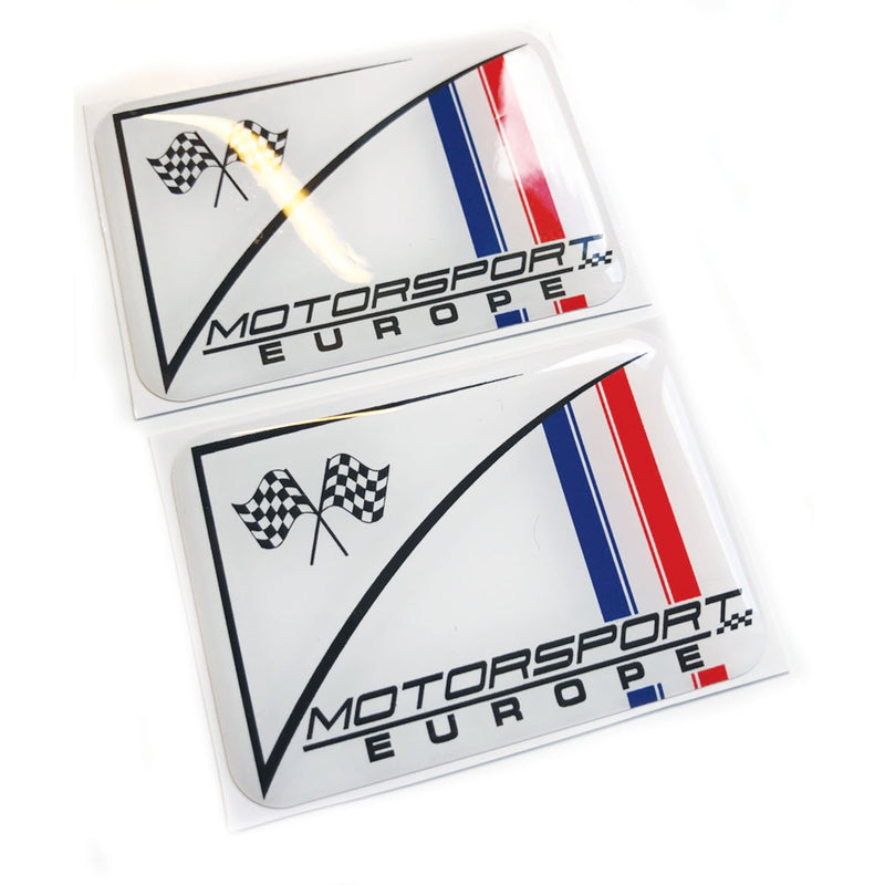 Motorsport Europe French Flag 3D Domed Gel Decal Sticker Badges Fits Renault Citroen Plugeot
