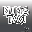 Mums Taxi Funny Car Vinyl Decal Sticker Child On Board, Kids On Board Safety Decal Sticker