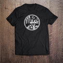 No Music No Life Funny Inspirational Black T-Shirt Great Gift for Him & Her