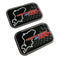 2x North Coast 500 Scottish Road Trip Chrome Domed Gel Badges