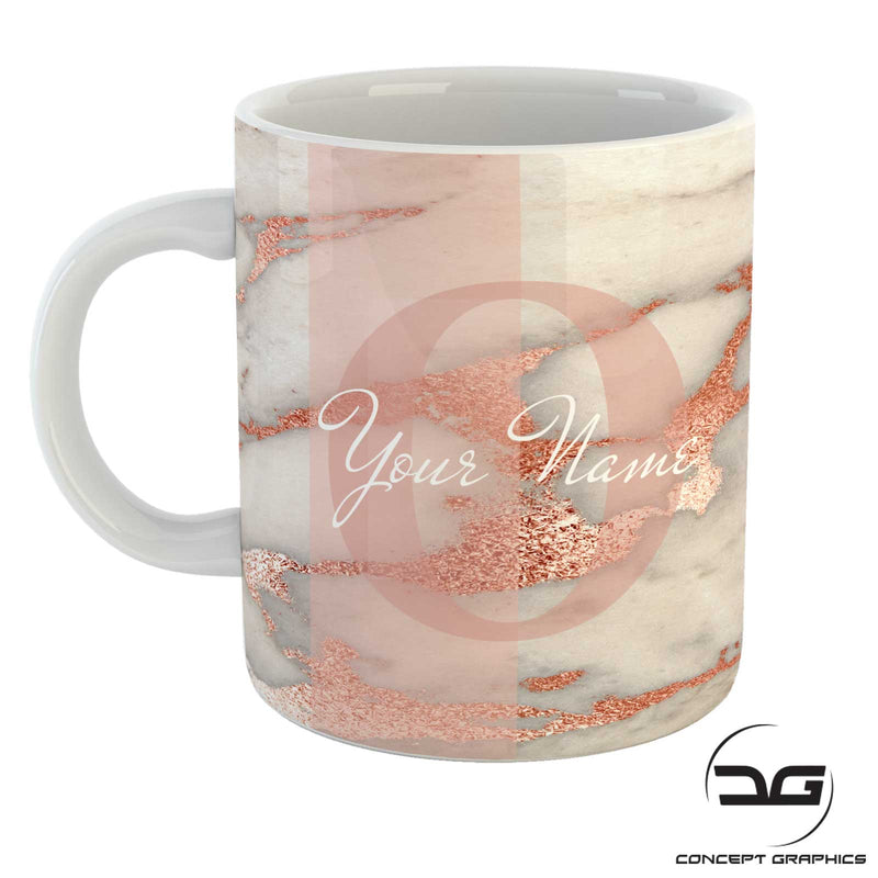 Personalised Marble Effect Custom Name Coffee Mug Cup