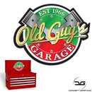 Old Guys Garage Funny Novelty Mechanics Tool Box Colour Vinyl Decal Sticker