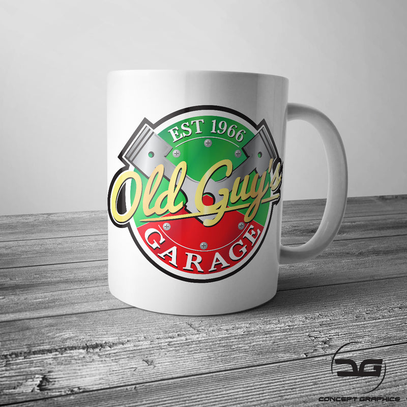 Old Guys Garage Est. 1966 Novelty Car Enthusiasts Coffee Mug Cup