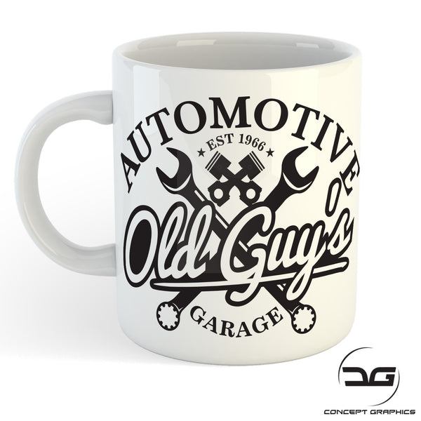Old Guys Garage Automotive Funny Mechanics Coffee Mug Cup