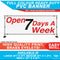 Open 7 Days A Week PVC Printed Shop Retail Banner