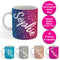 Custom Personalised Name Printed Glitter Effect Coffee Mug Cup