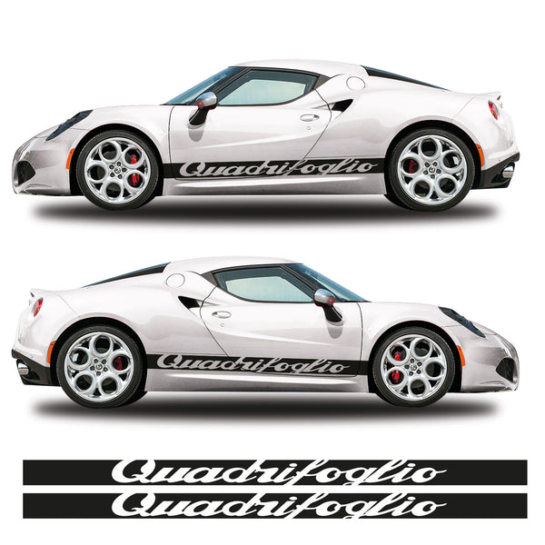 Quadrifoglio flag Side Stripes Graphics Fits Alfa Romeo 4c Vinyl Decals Stickers  Edit alt text