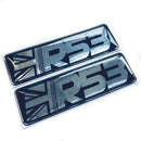 R53 Union Jack Car Chrome 3D Domed Gel Decal Badge Wing Emblem Fits Mini Cooper