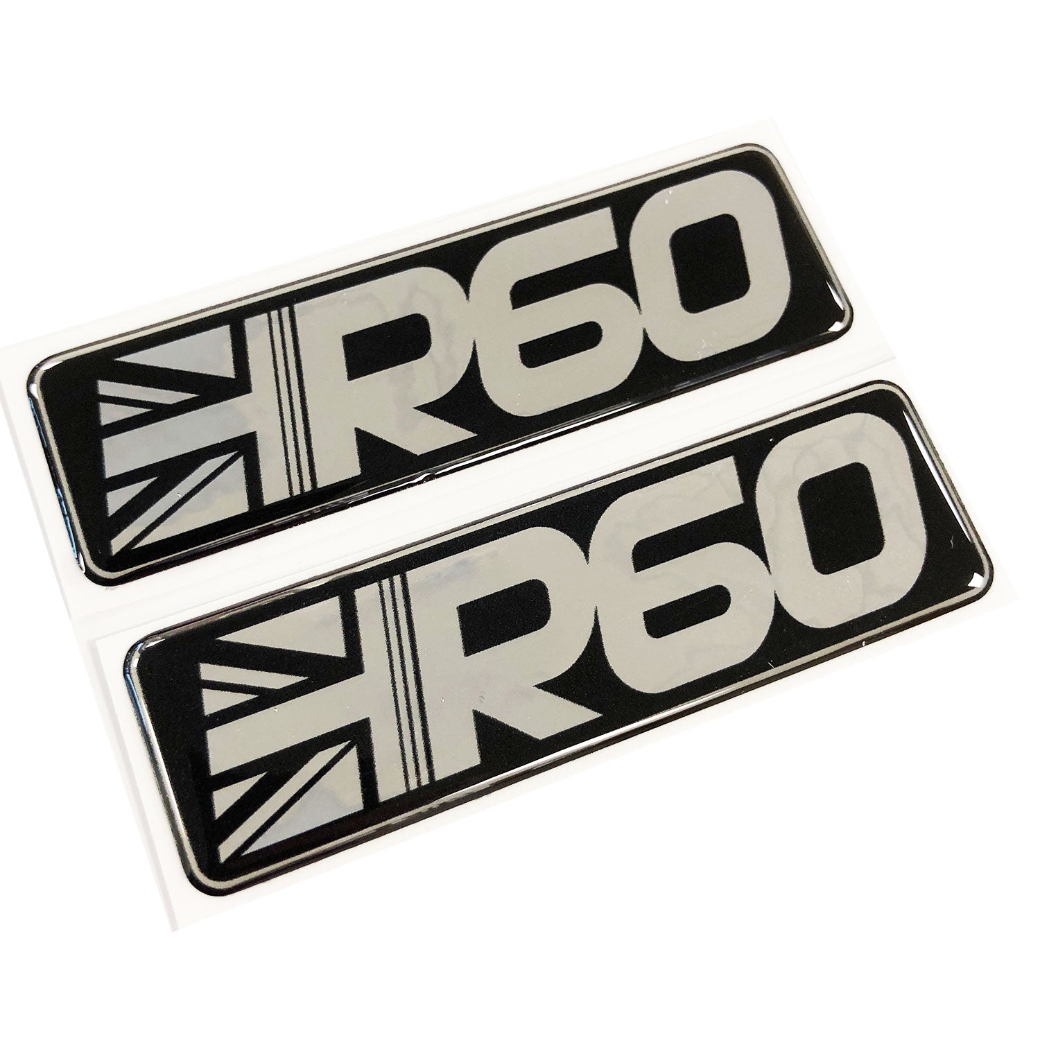 R60 Chrome Mini Countryman 3D Domed Gel Badges | Concept Graphics