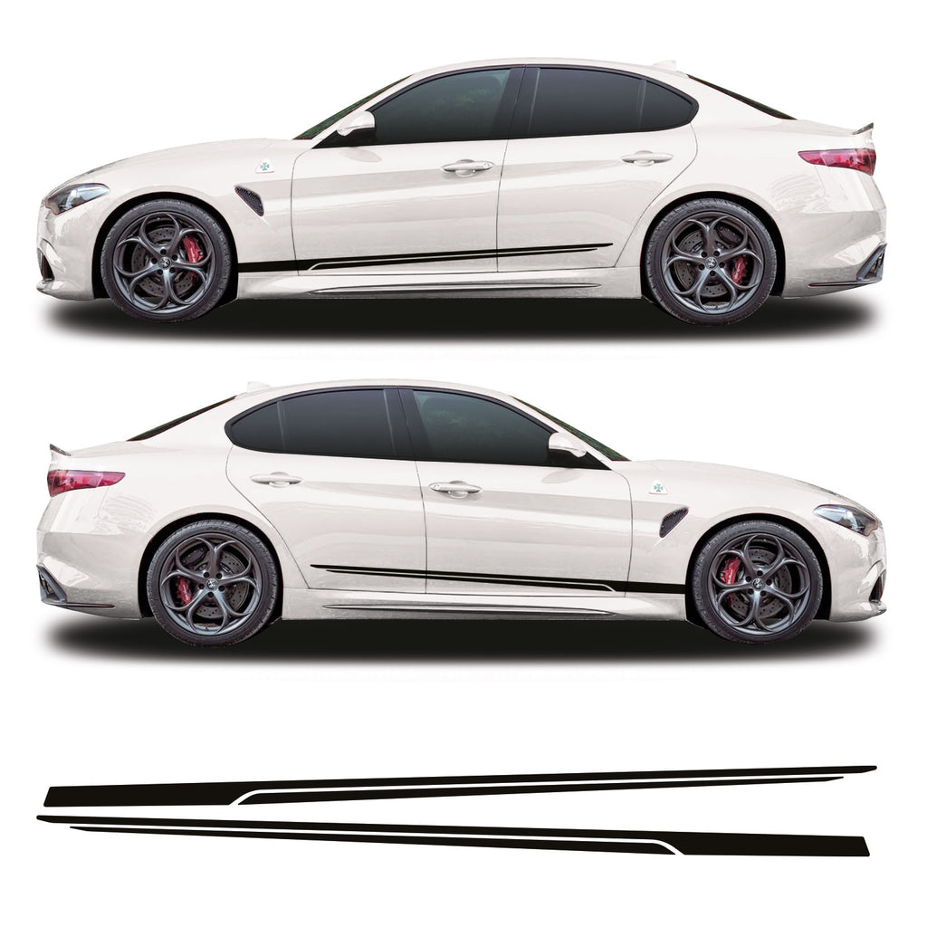 Racing Lower Alfa Romeo Giulia Side Stripe Graphics | Concept Graphics