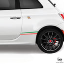 Fiat 500 Abarth Italian Flag Lower Rear Quarter Panel Side Stripe Vinyl Sticker Graphics