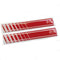 Red Stripe Flag 3D Domed Gel Decal Sticker Badges Fits Fiat 500 Abarth