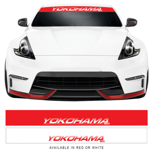 Yokohama JDM Nissan Mazda Toyota Sunstrip Windscreen Banner