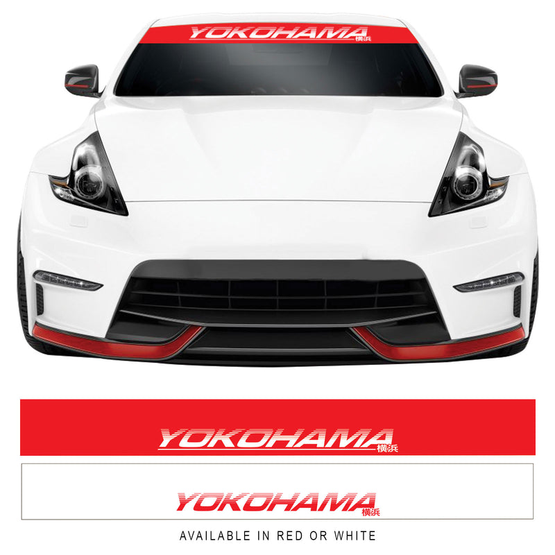 Yokohama JDM Nissan Mazda Toyota Sunstrip Windscreen Banner