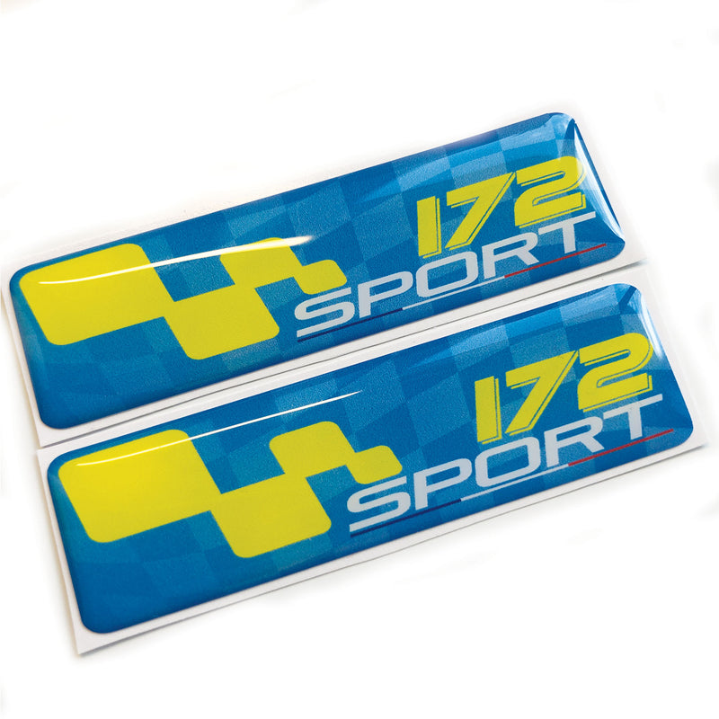 172 Sport 3D Domed Gel Decal Badges Emblem Fits Renault Clio Sport