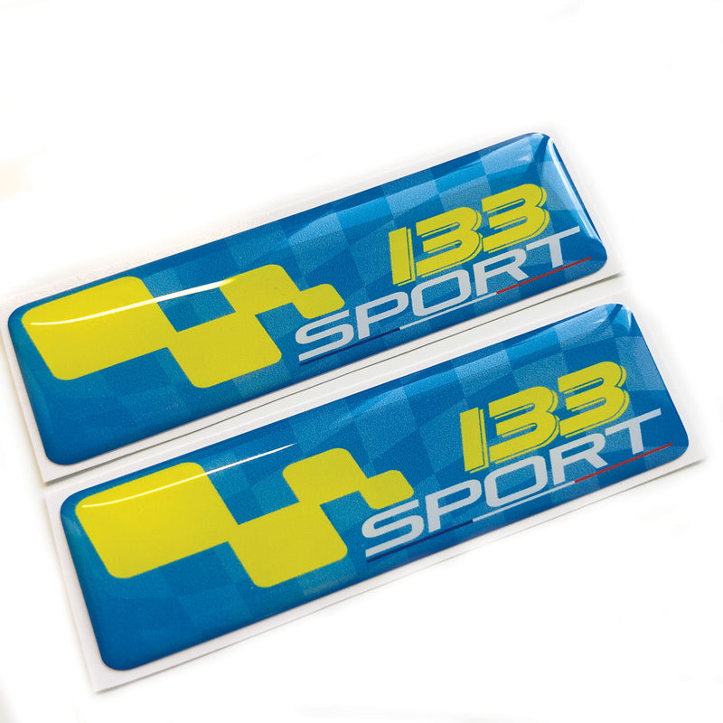 x2 133 Sport Domed Gel Badges