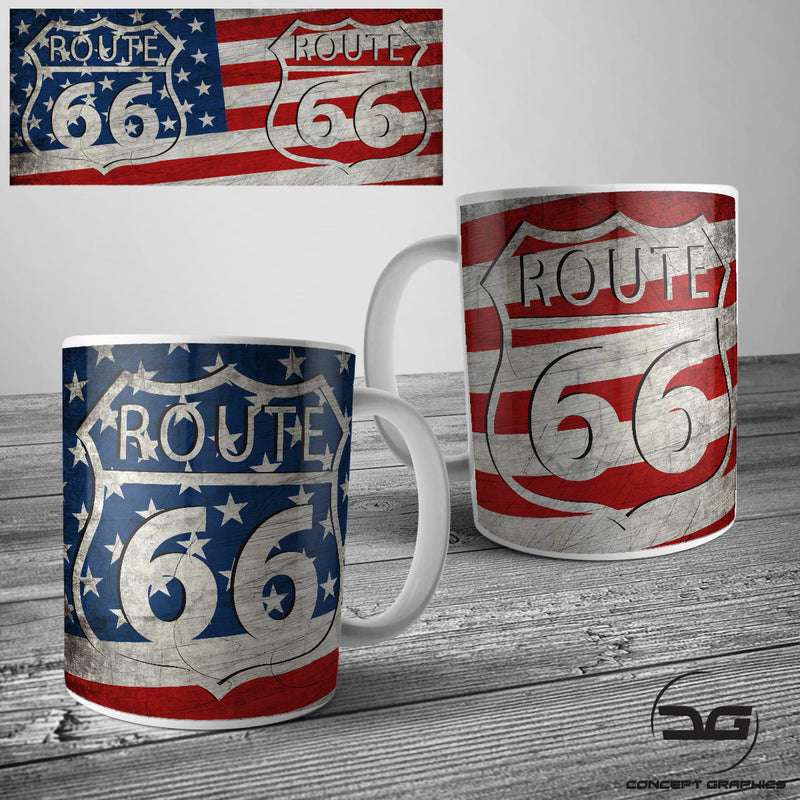 Route 66 USA Road Trip Funny Novelty Coffee Mug/Cup