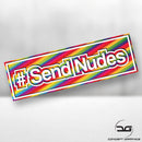 Send Nudes Stripe Funny Car Window Bumper Vinyl Decal Slap Sticker