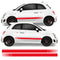 Fade Effect Side Stripe Graphics Kit For Fiat 500, 595, 695 Abarth
