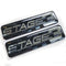 Stage 3 Engine Car Chrome 3D Domed Gel Decal Sticker Badge Wing Emblems JDM