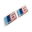 Straight 6 Chrome 3D Domed Gel Decal Sticker Wing Badges JDM Fits BMW M140i M2