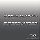 2x Large Supercharged Half Cut Stickers