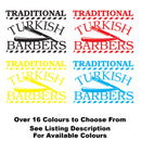 Traditional Turkish Barber Shop Personalised Vinyl Decal Sticker Sign Colours Available