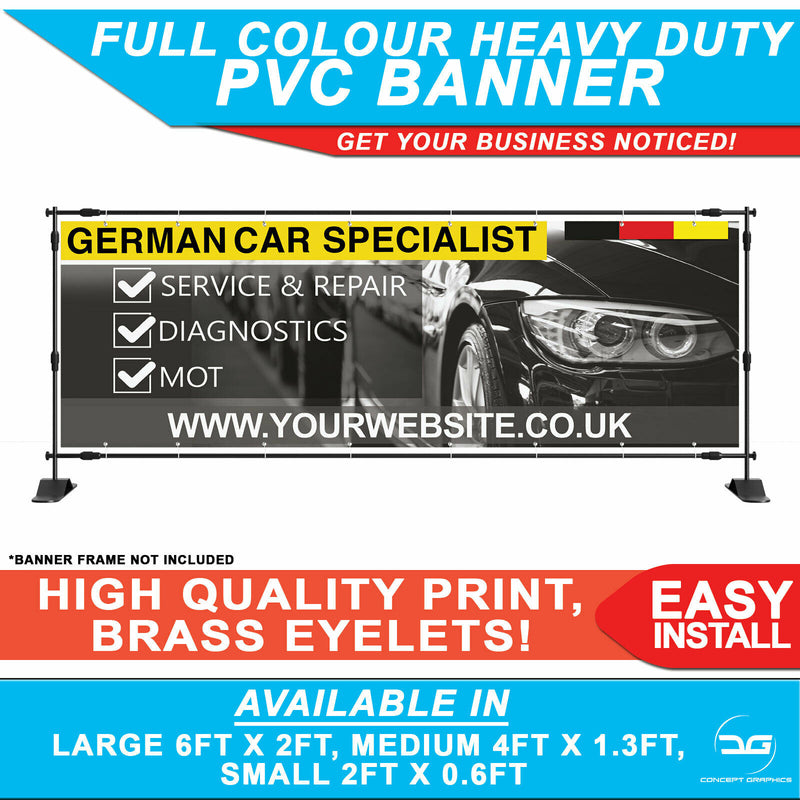 German Car Mechanic Specialist PVC Printed Banner