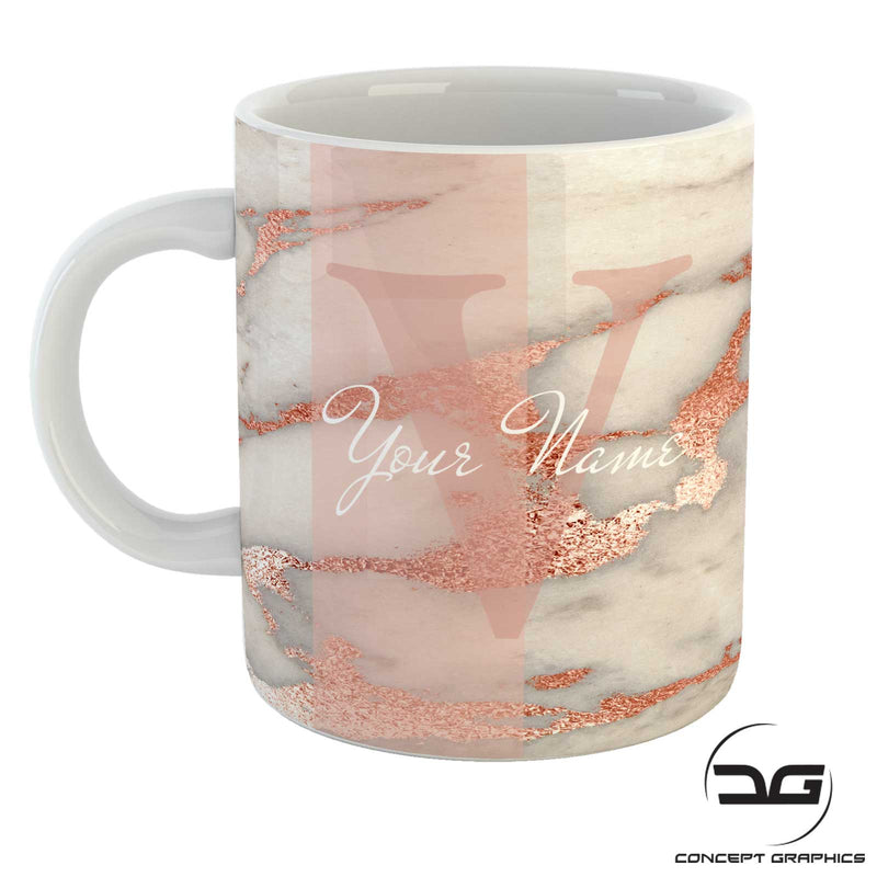 Personalised Marble Effect Custom Name Coffee Mug Cup