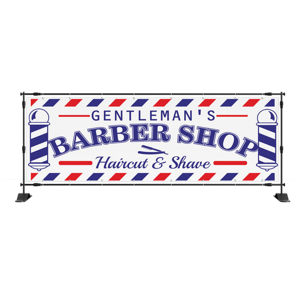 Gentleman's Barber Shop Haircut Sign Banner