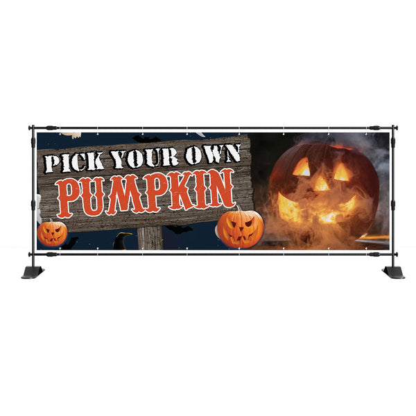 Pick Your Own Pumpkin Patch Halloween banner sign