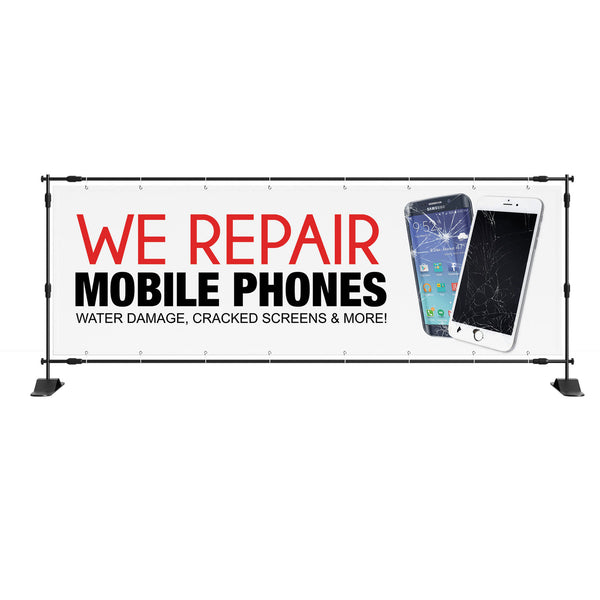 We Repair Mobile Phones Advertising Banner iPhone Sign