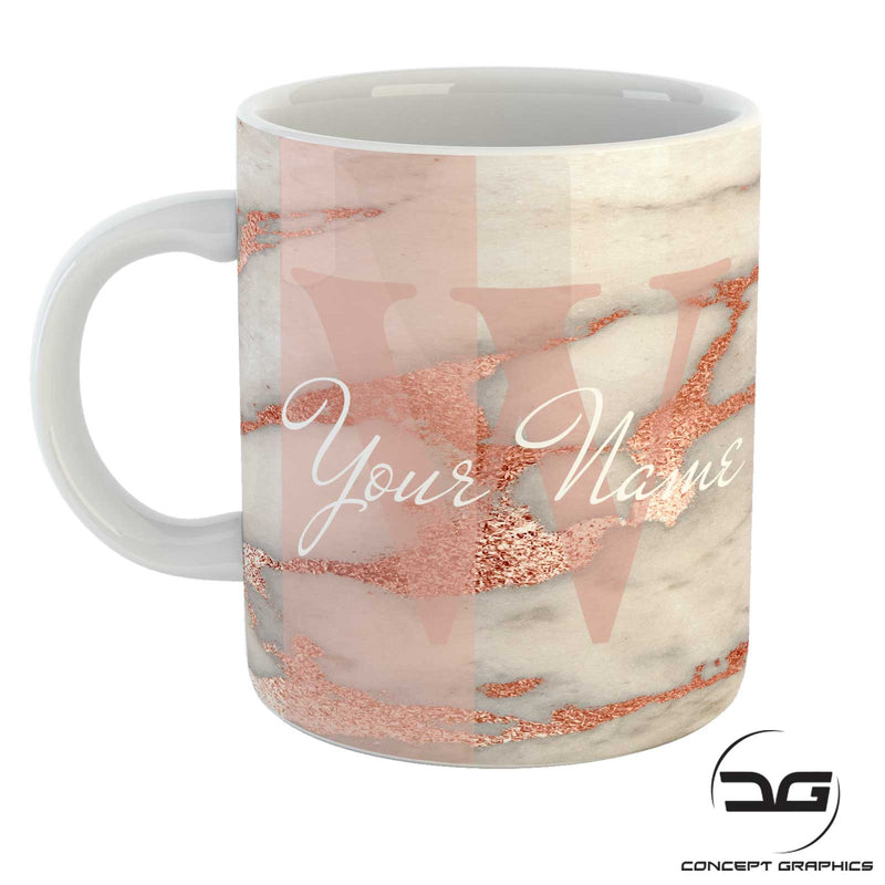 Personalised Marble Effect Custom Name Coffee Mug Cup
