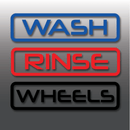Wash, Rinse & Wheels Vinyl Car Detailing Bucket Stickers