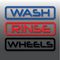 Wash, Rinse & Wheels Vinyl Car Detailing Bucket Stickers