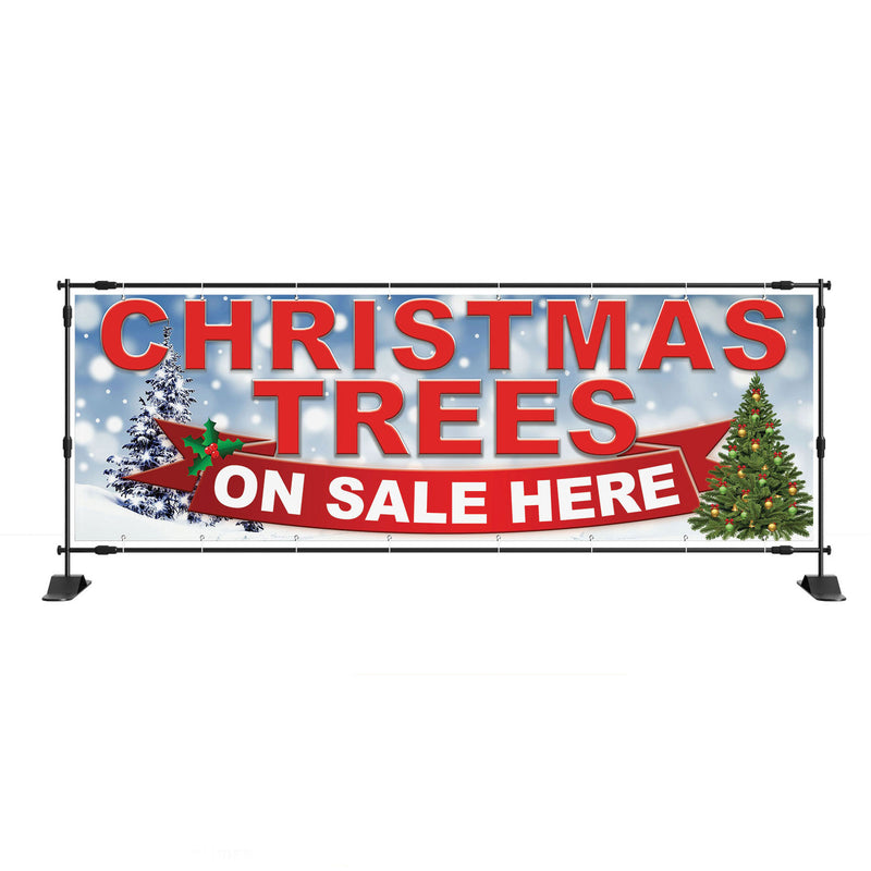Christmas trees on sale here outdoor banner pvc sign Garden Centre