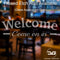 Welcome Come On In Door Vinyl Decal Sticker Sign Ideal for Coffee Shops, Bars, Restaurants, Dentists in Etched Glass Vinyl