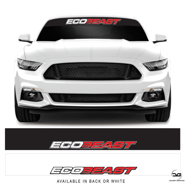 Ford EcoBoost Focus Fiesta Mustang Puma Sunstrip Sticker